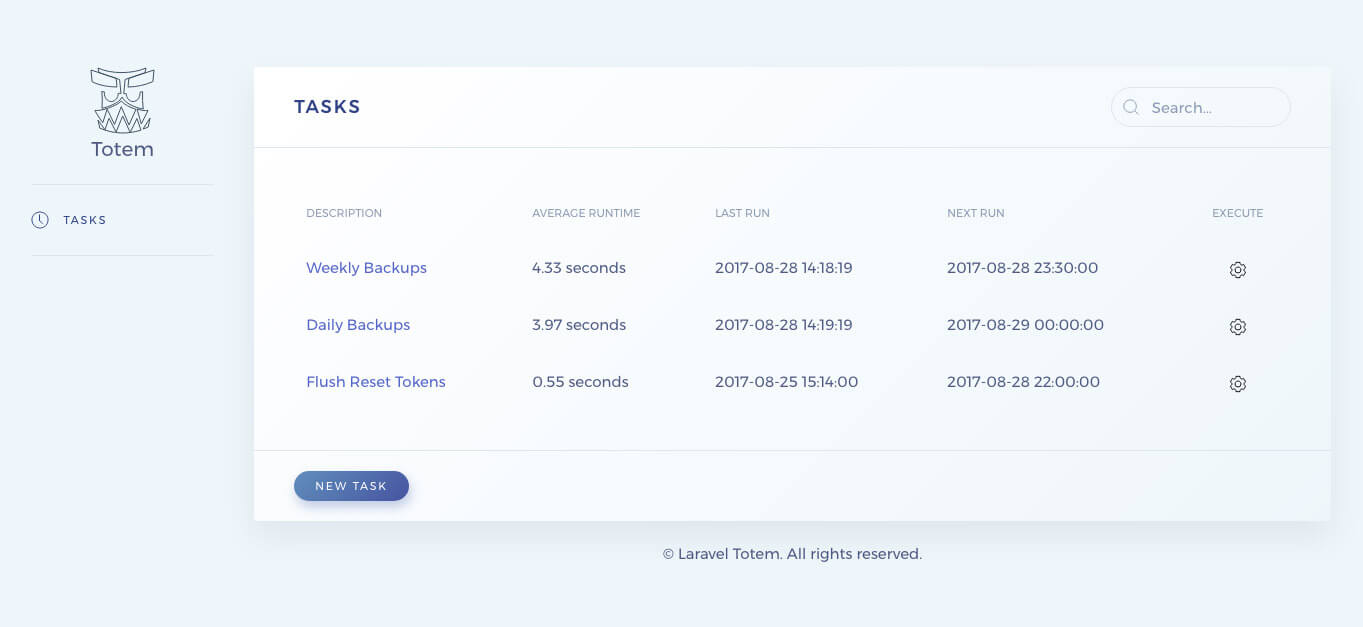 Laravel Totem screenshot