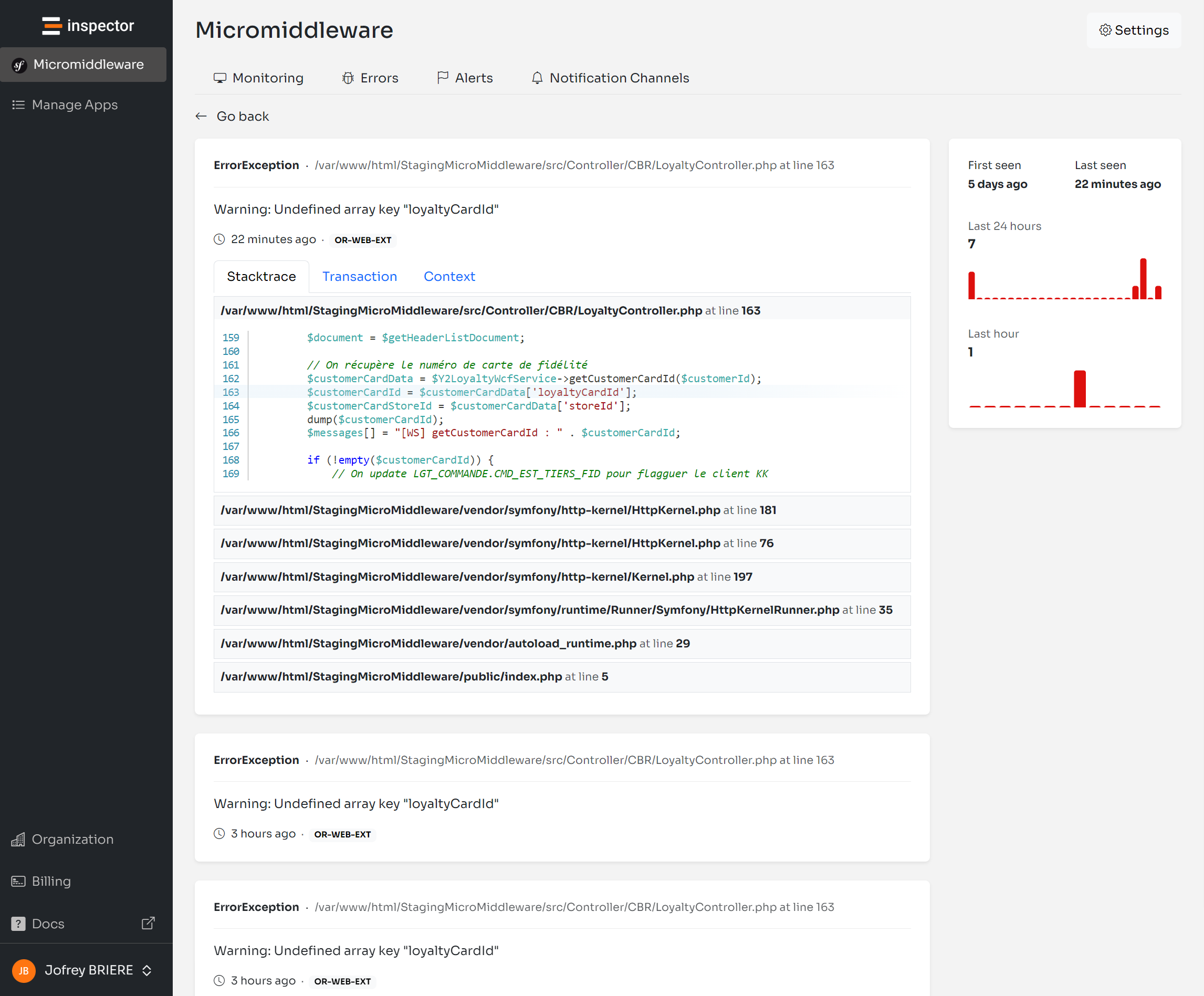 symfony application monitoring