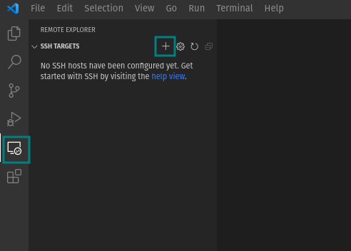 Click on Plus to add the host