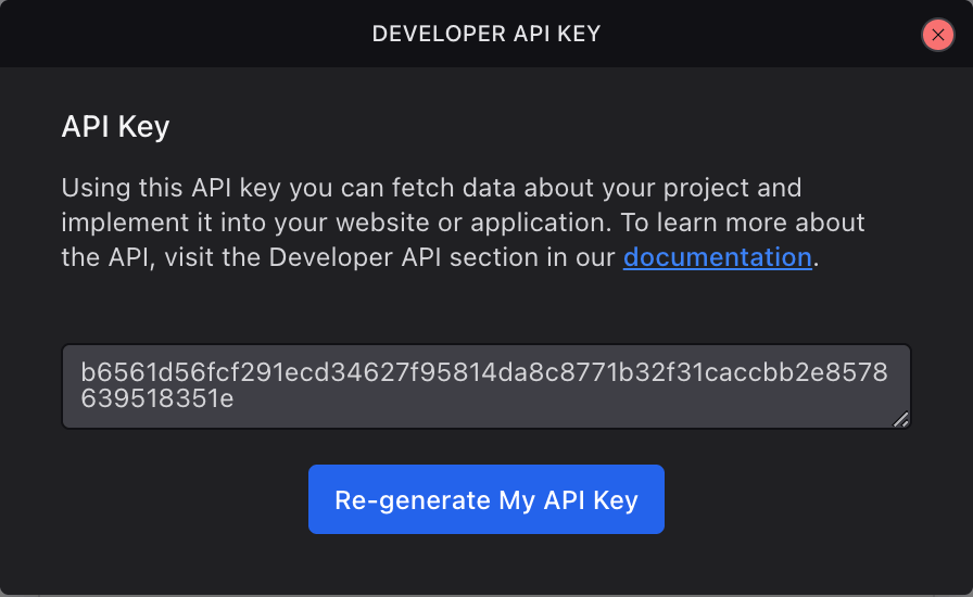 Tails API Key
