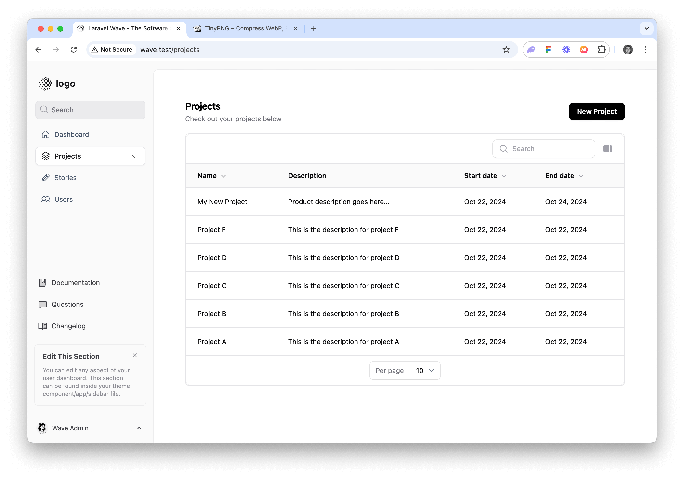 filament table