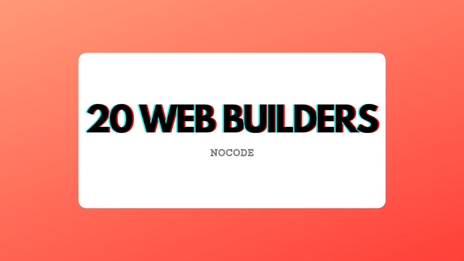 20 Web Builders