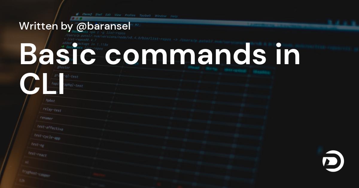 Basic commands in CLI
