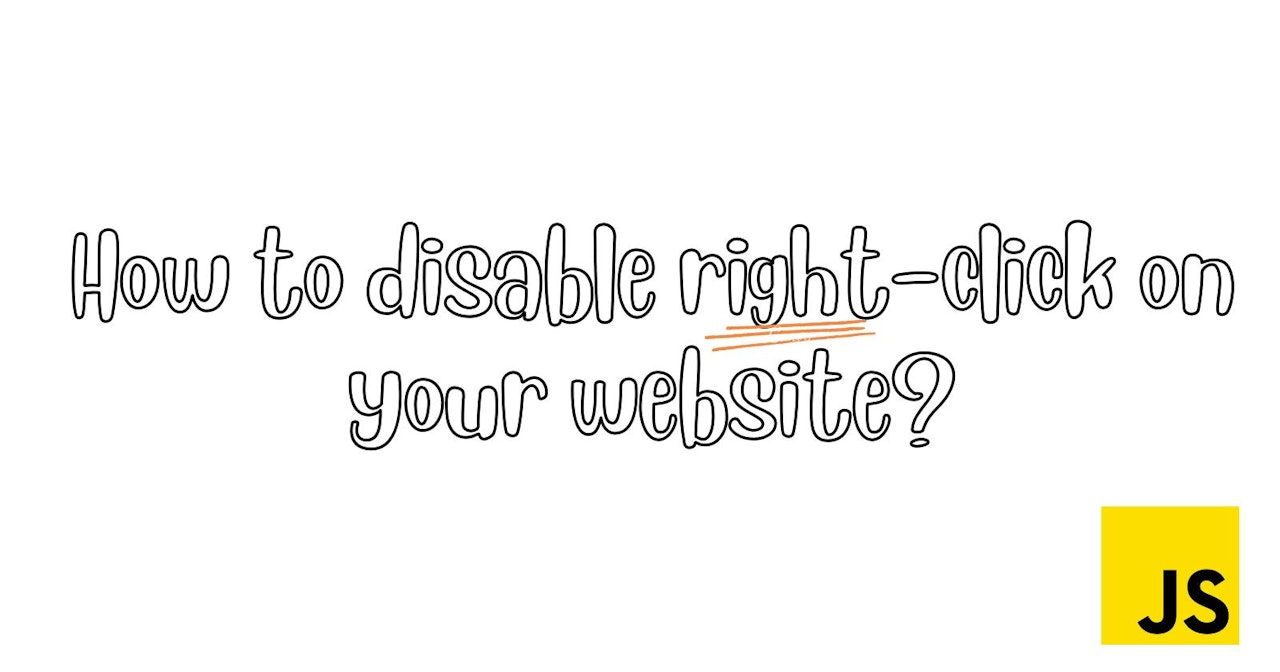How to disable right-click on your website?