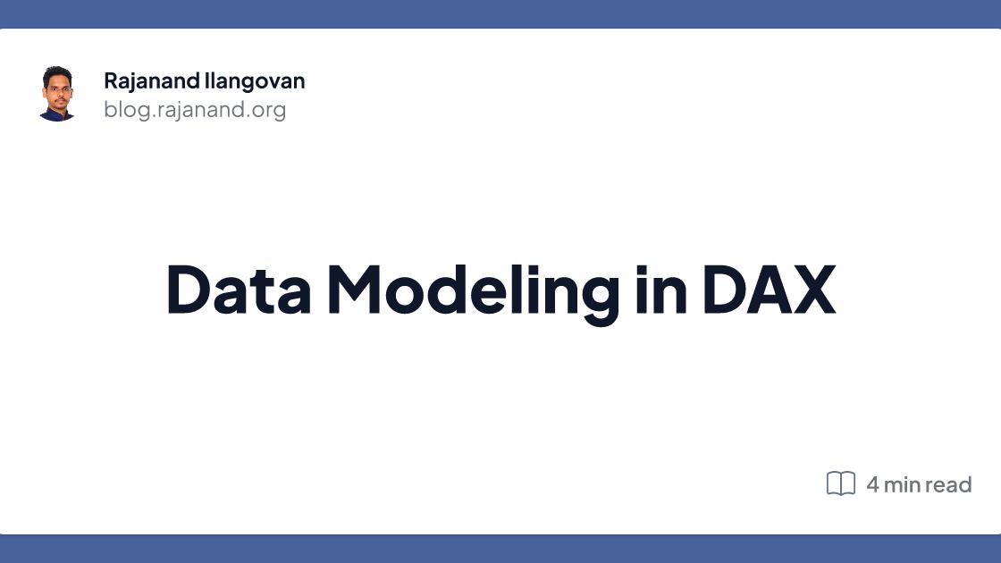 Data Modeling in DAX