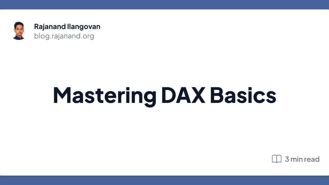 Mastering DAX Basics