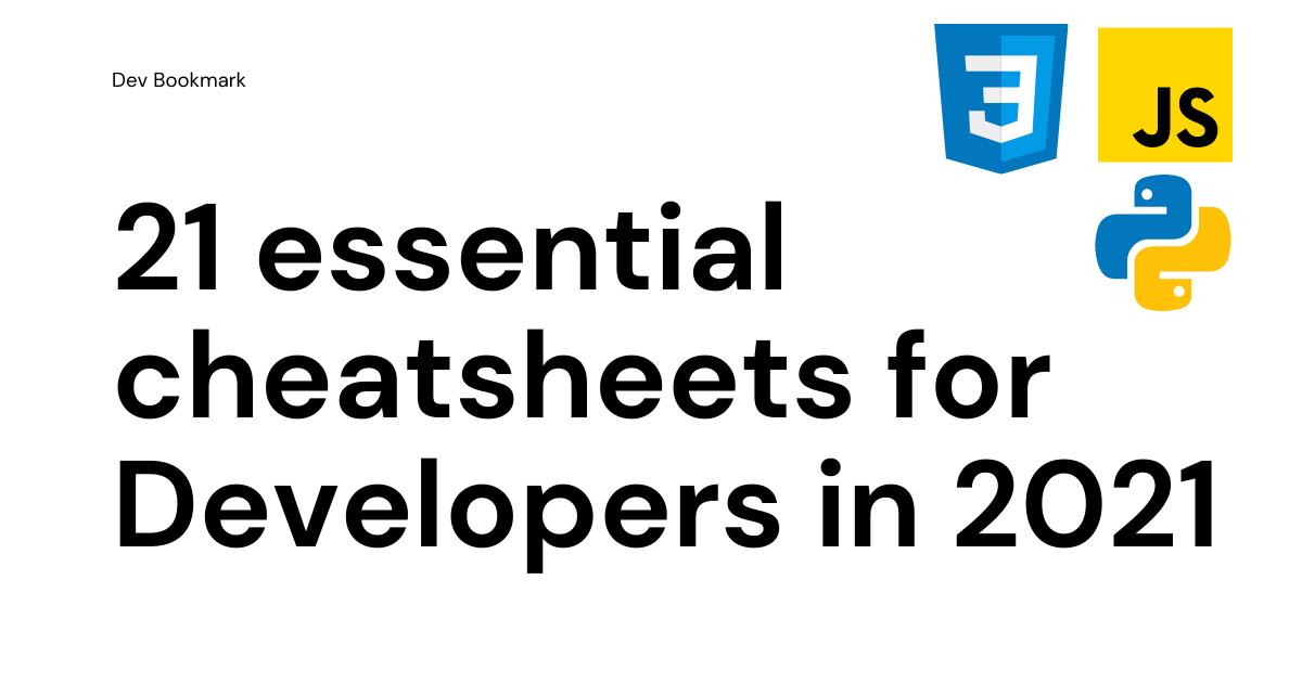 21 essential cheatsheets for Developers in 2021