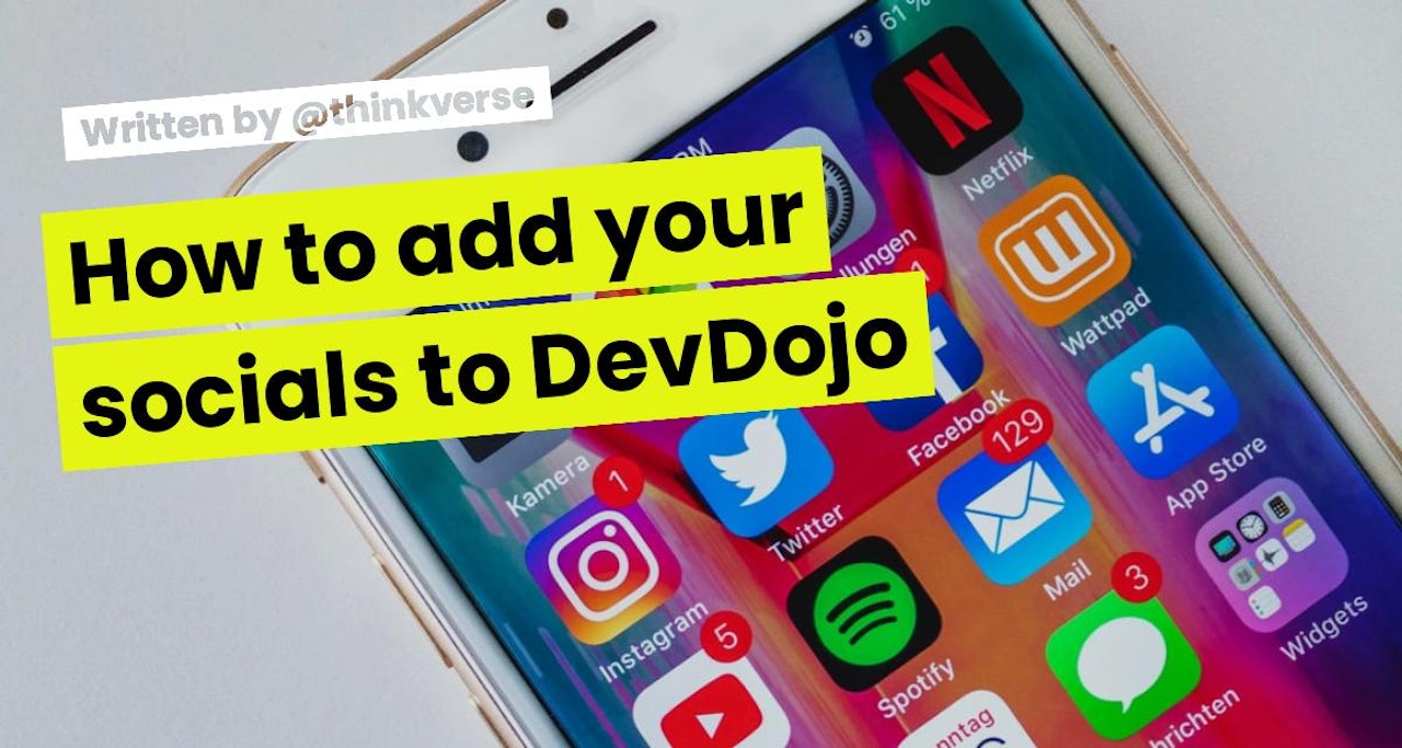 How to add your socials to DevDojo