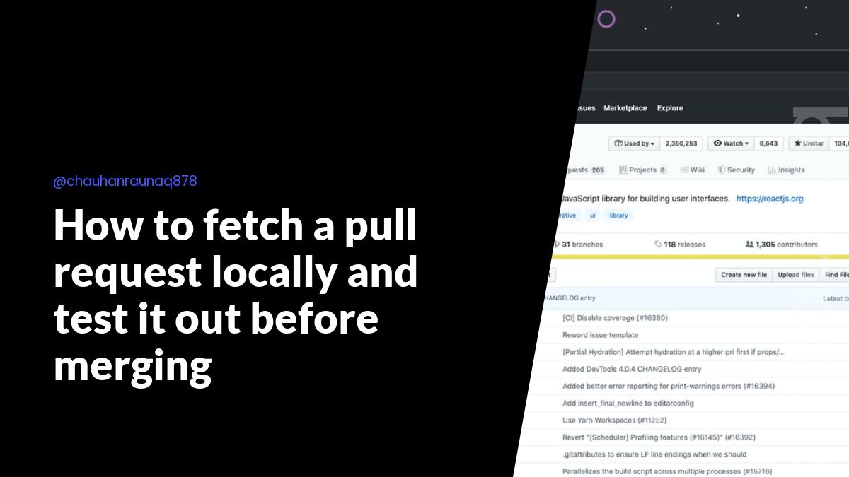 How to fetch a pull request locally and test it out before merging