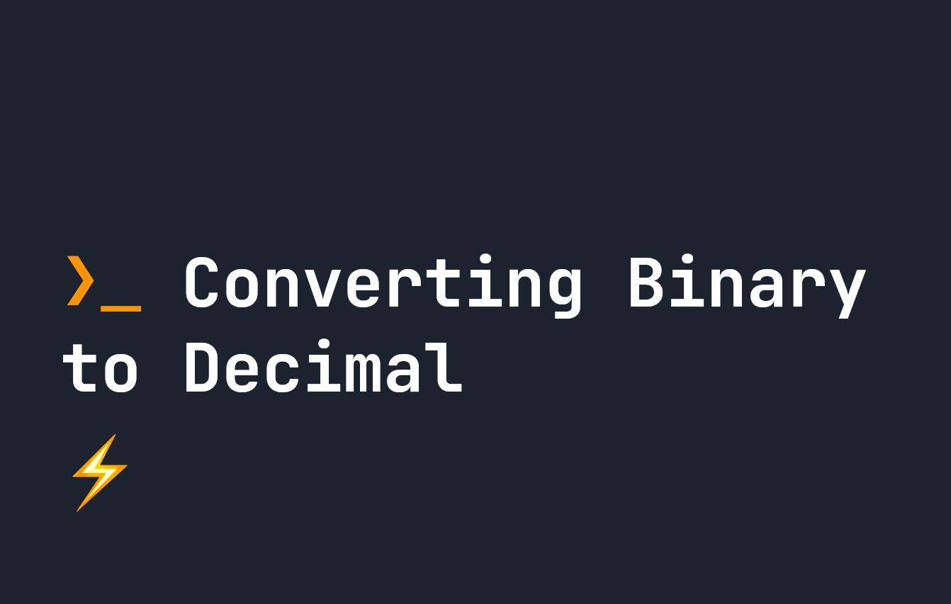 Converting Binary to Decimal with parseInt's Base Feature