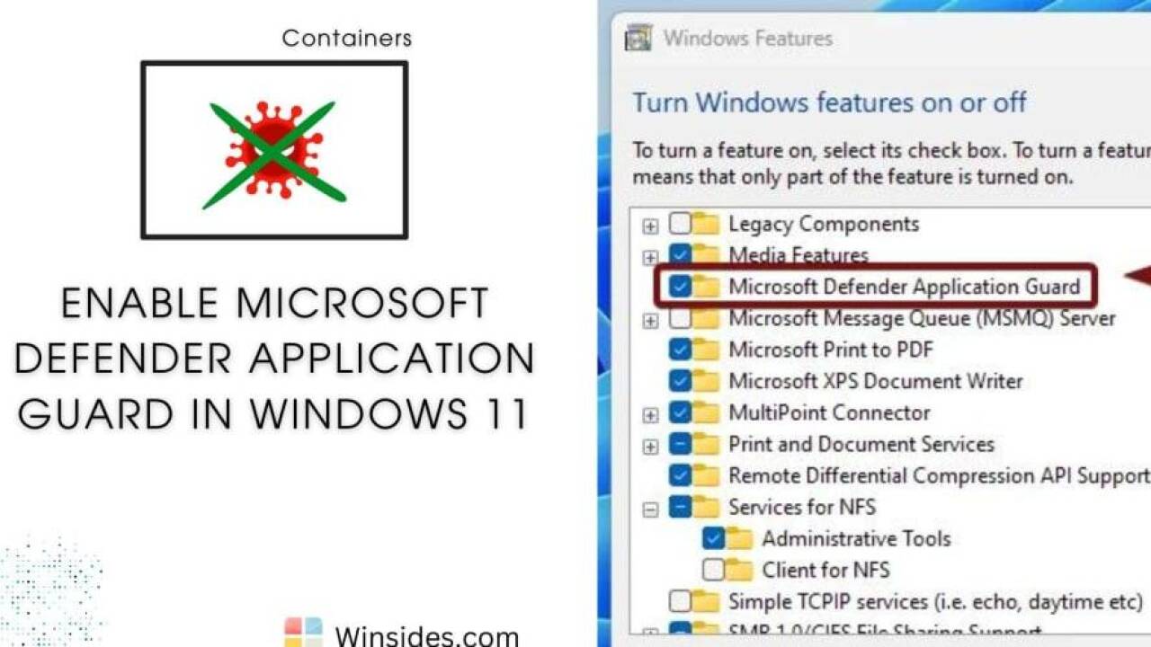 Best Methods to Enable Microsoft Defender Application Guard in Windows ...