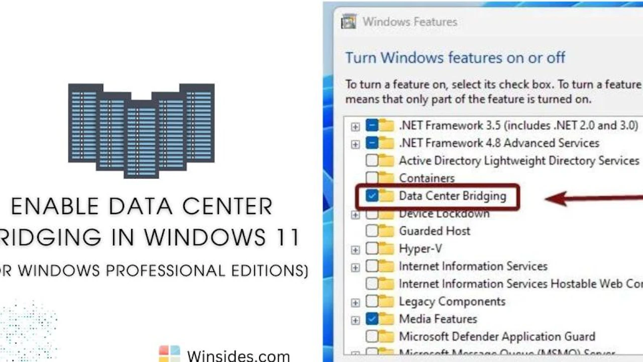 Enable Data Center Bridging in Windows 11!