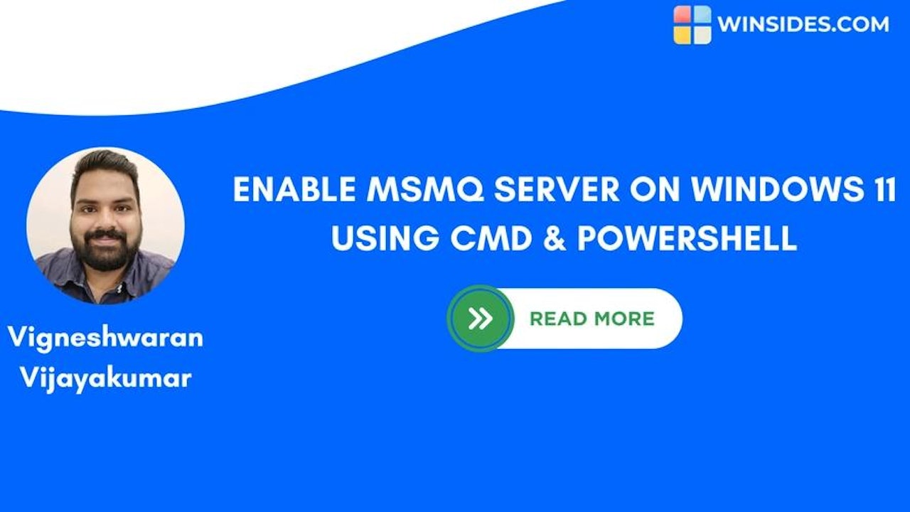 Enable MSMQ Server using CMD & PowerShell