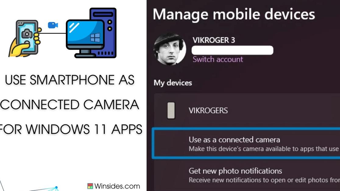 Use Smartphone Camera as Webcam for Apps in Windows 11