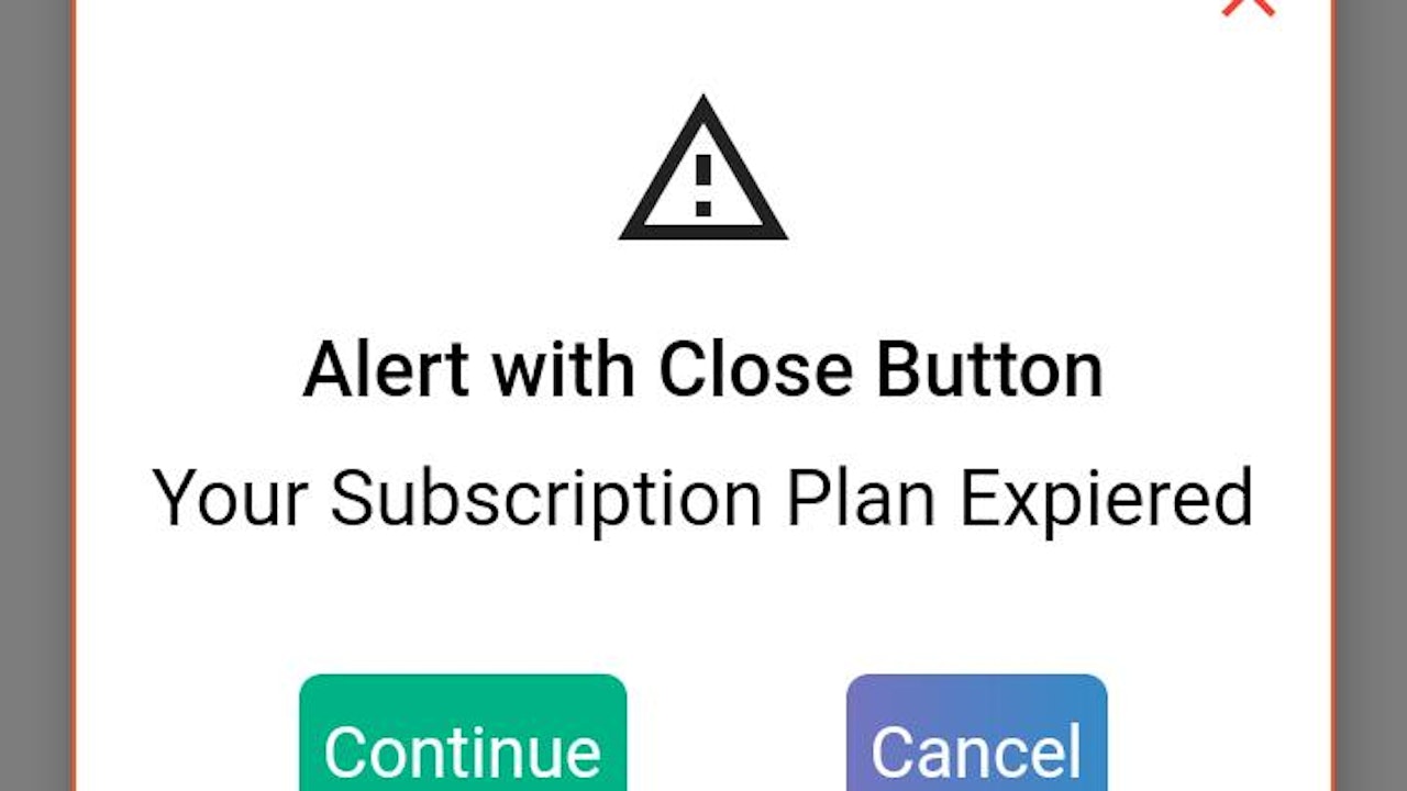 Alert Dialog With Close Button Flutter