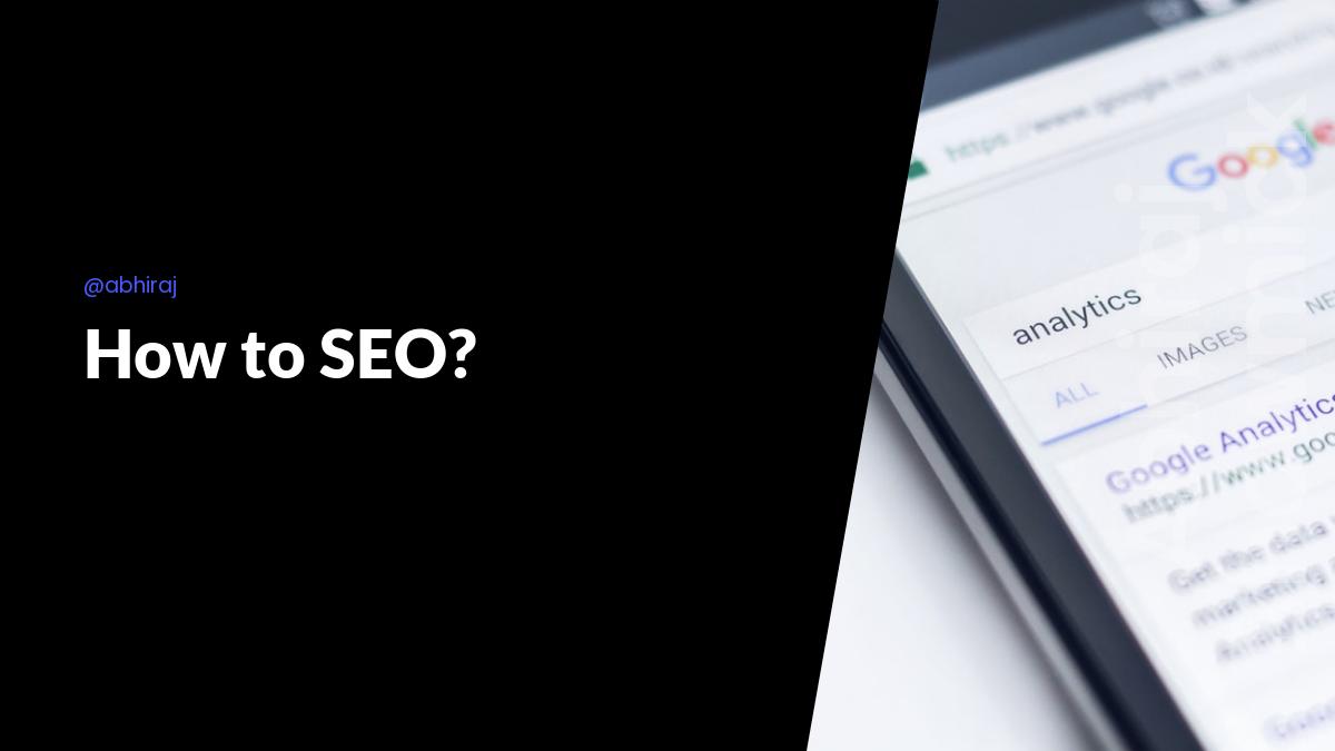 How to SEO?