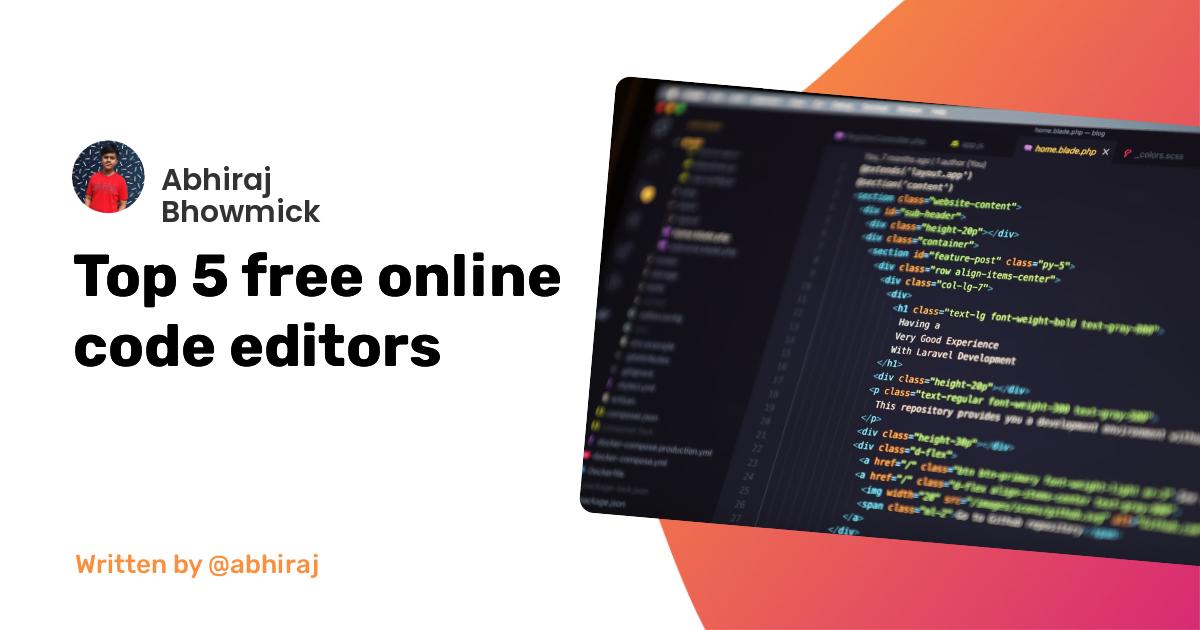 Top 5 free online code editors