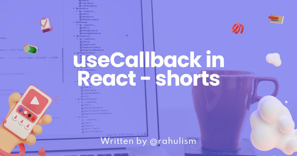 useCallback in React - shorts