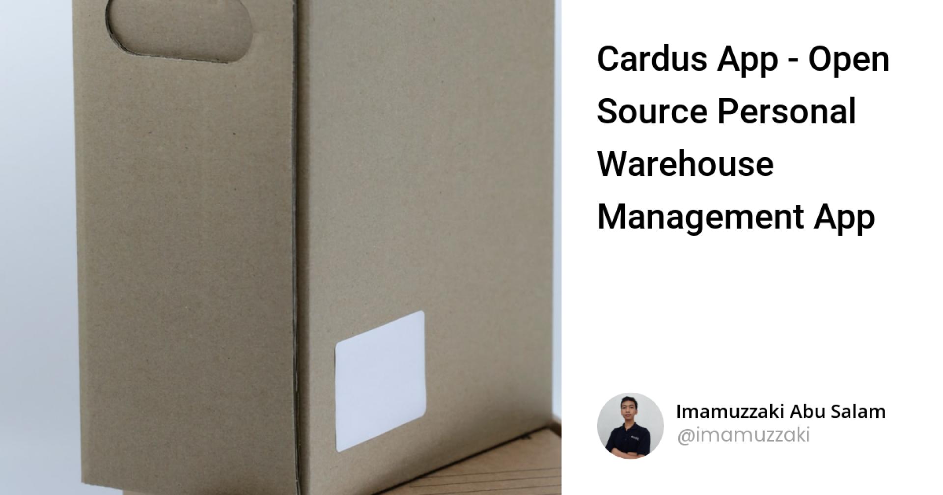 Cardus App - Open Source Personal Warehouse Management App