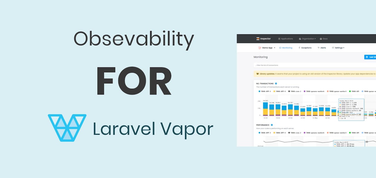 Laravel Vapor application observability with Inspector