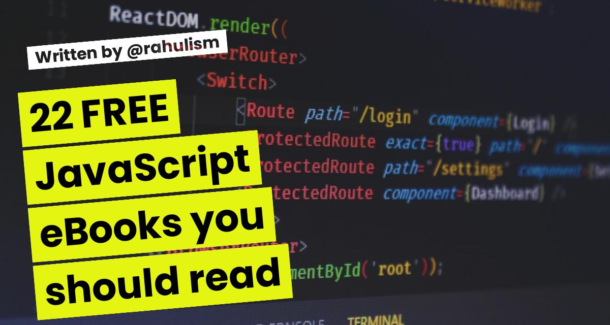 22+ FREE JavaScript eBooks you should read