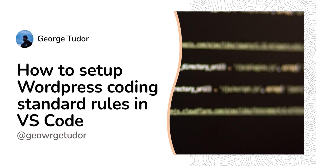 How to setup Wordpress coding standard rules in VS Code