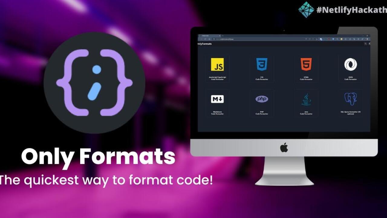 🎉 Introducing Only Formats | The quickest way to format code! - DevDojo