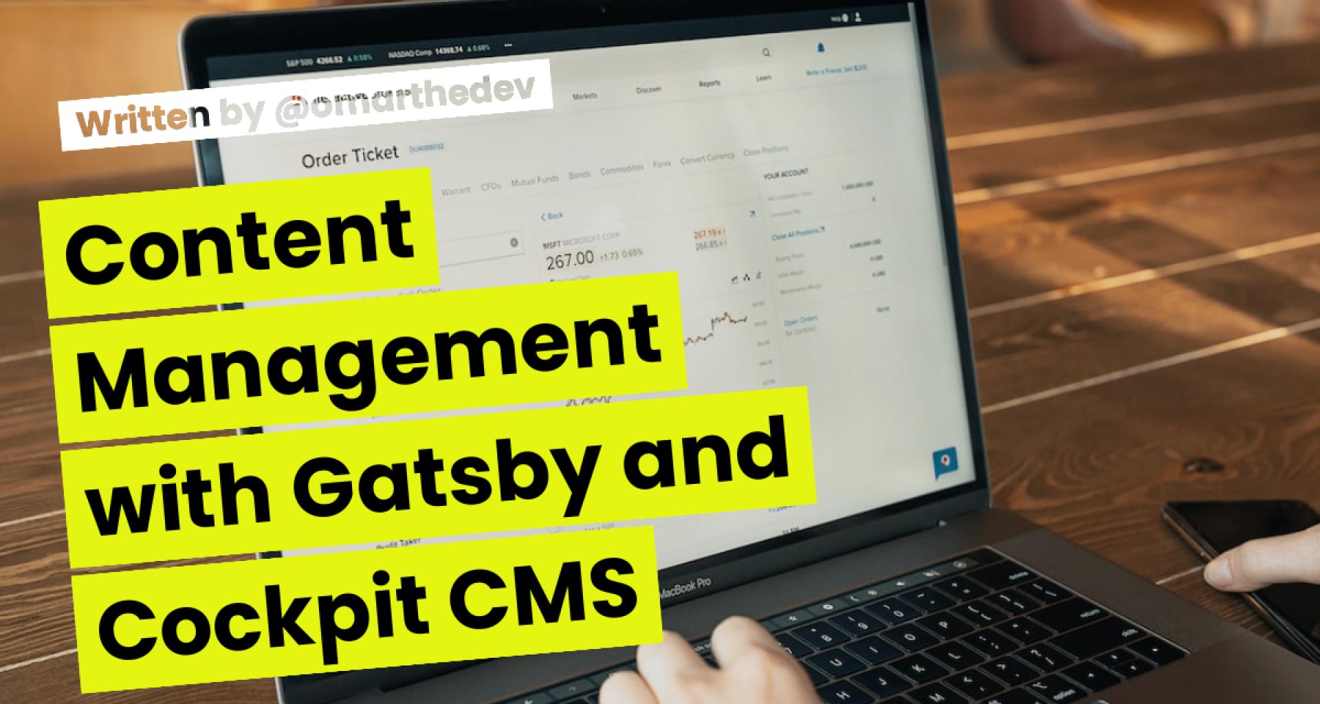 Content Management with Gatsby and Cockpit CMS
