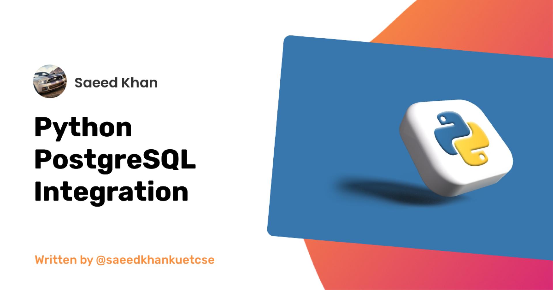 Python PostgreSQL Integration
