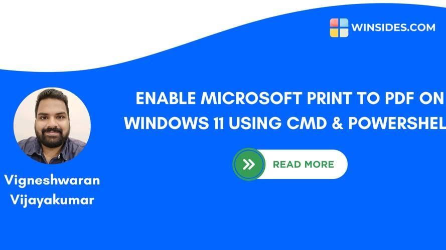 Enable Microsoft Print to PDF using CMD & PowerShell on Windows 11