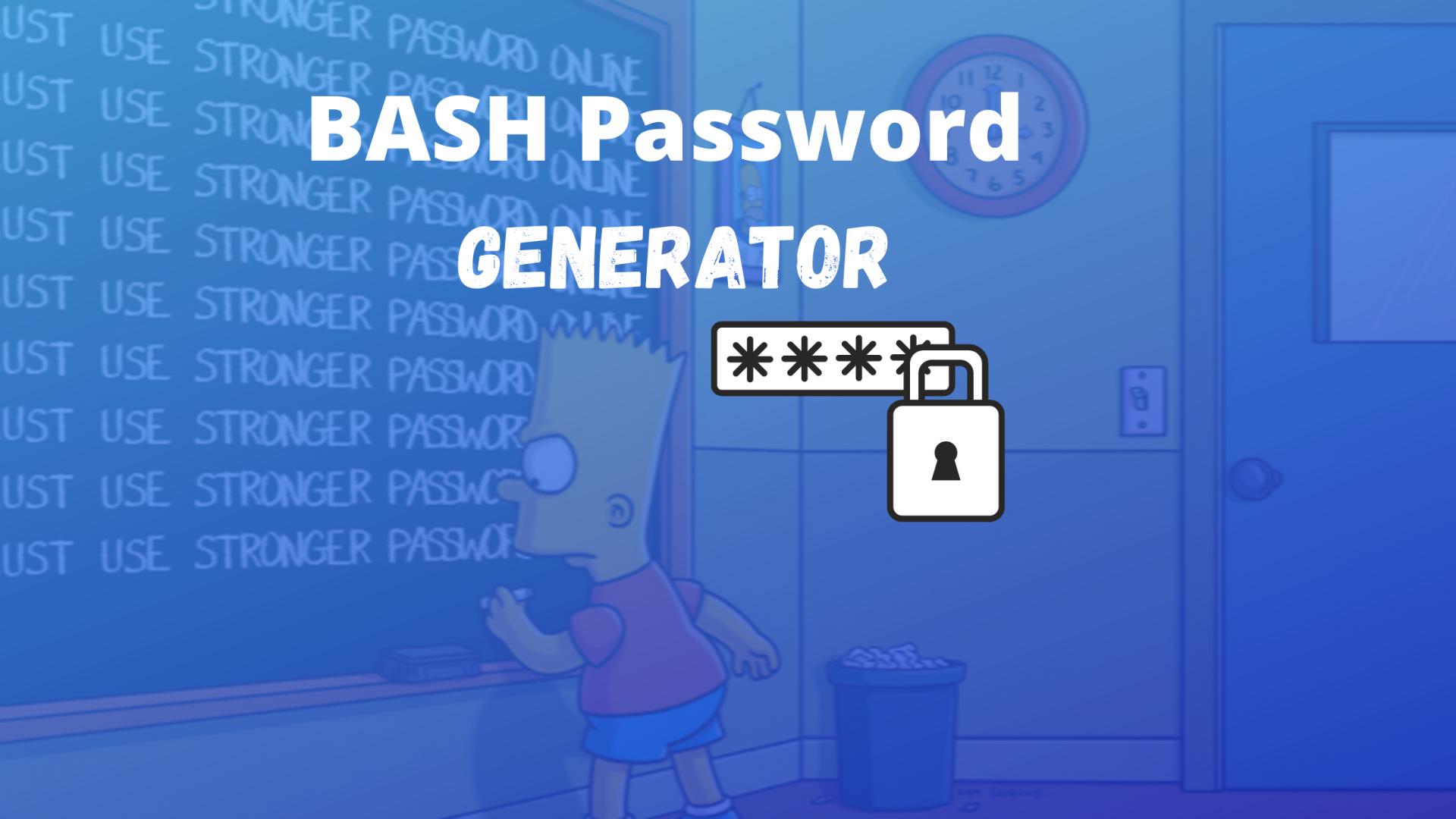 Bash random password generator