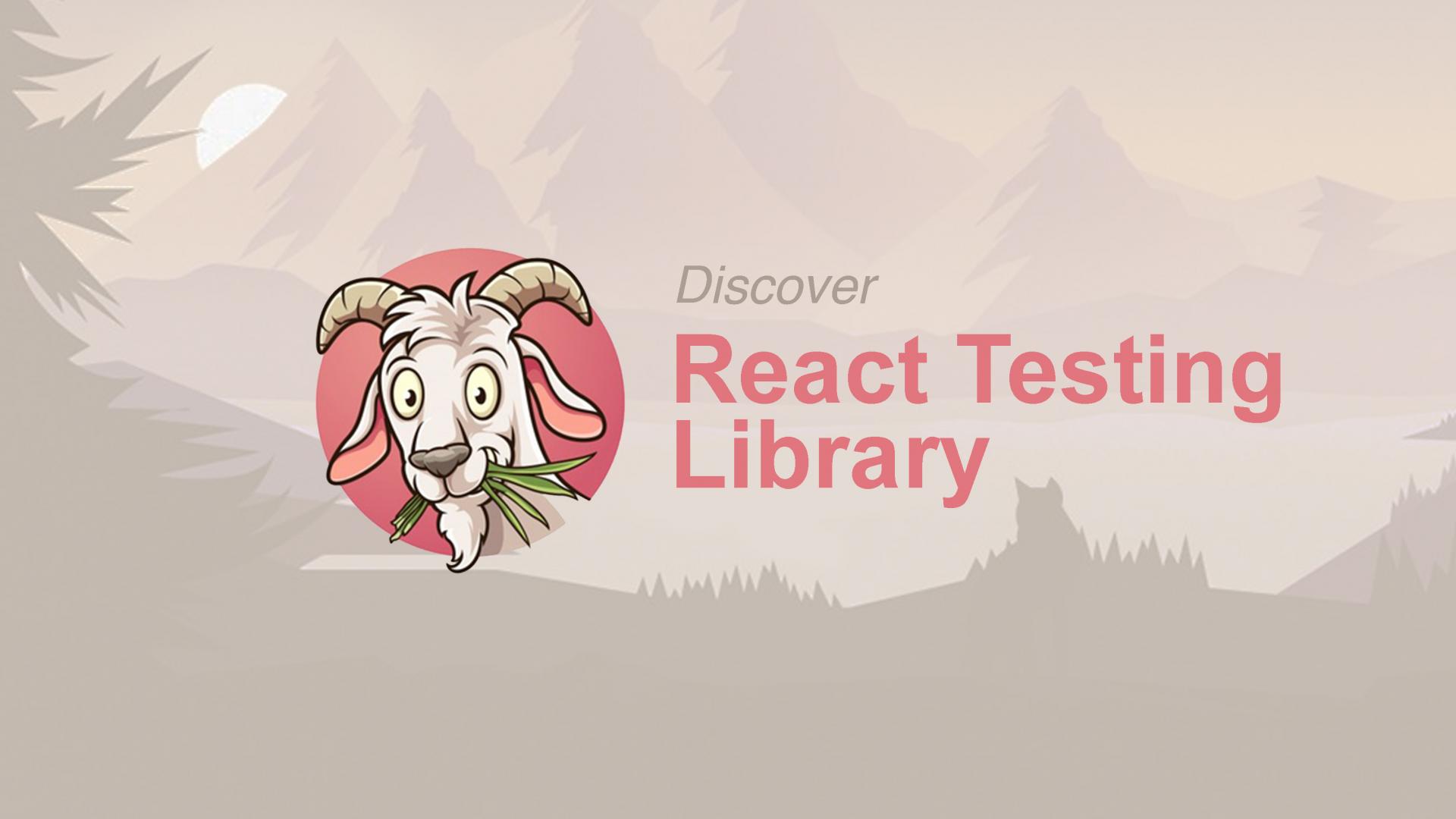 React Testing Library 🐐