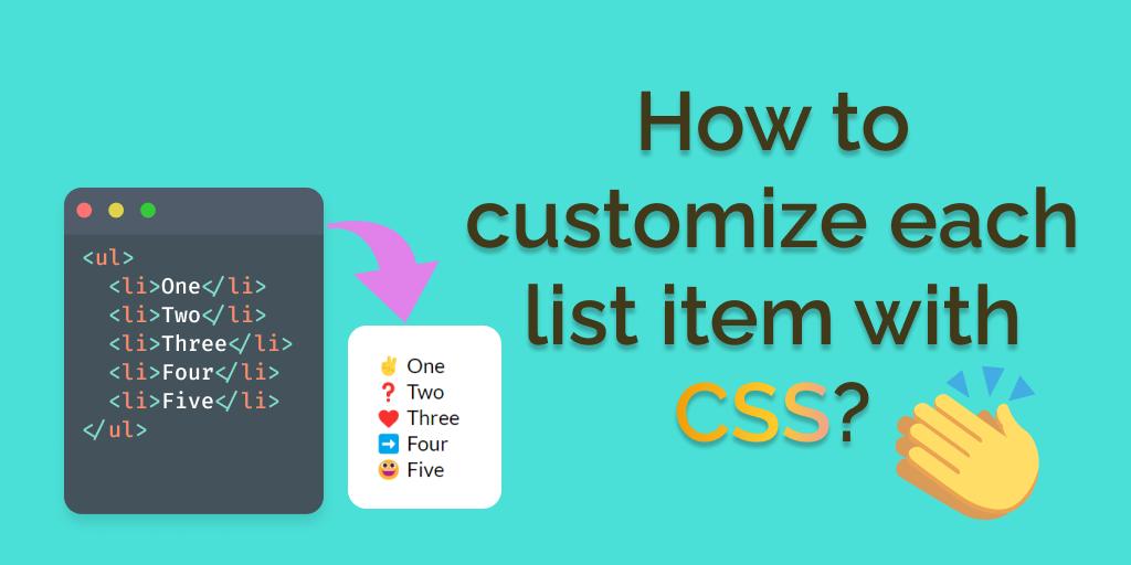 Style each list item using simple CSS