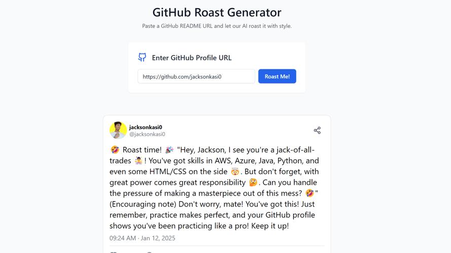 Building "🔥Roast Me🤪" with GitHub Copilot - A 1-Day Build Challenge