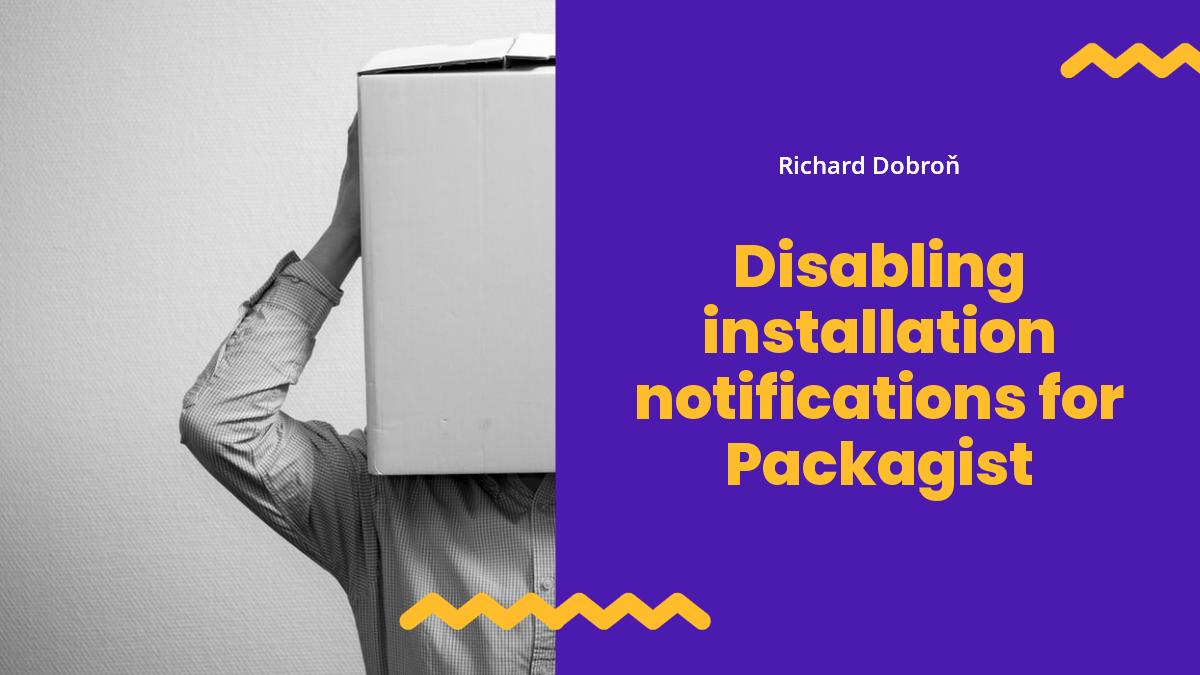 Disabling installation notifications for Packagist