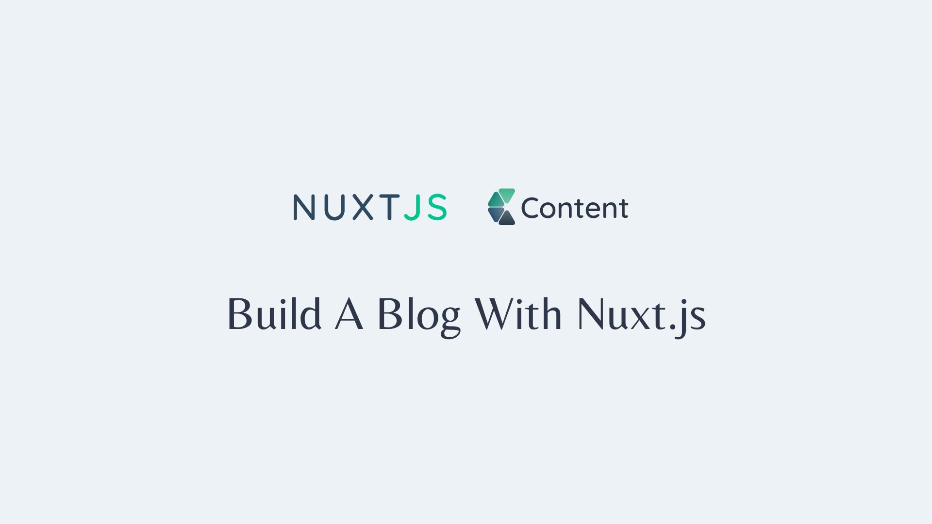 Build a blog with Nuxt.js