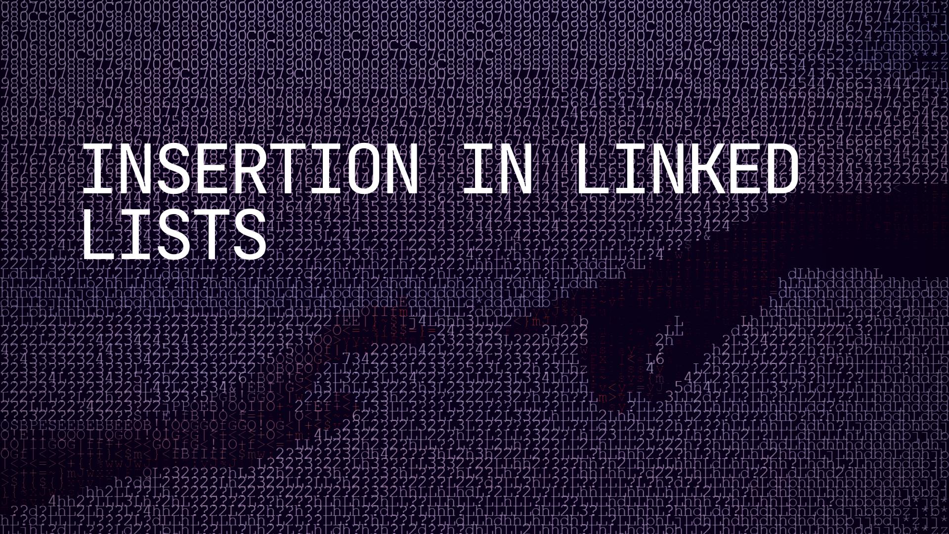 Insertion Operations in a Linked List