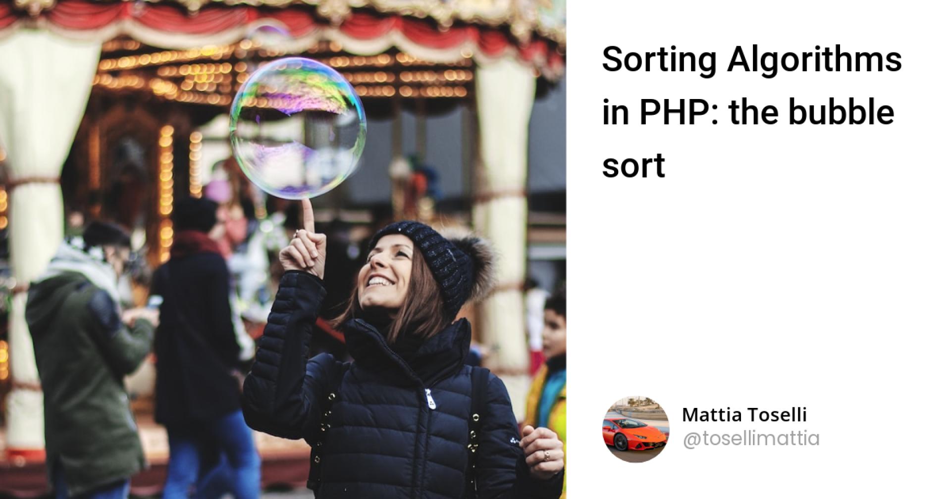 Sorting Algorithms in PHP: the bubble sort