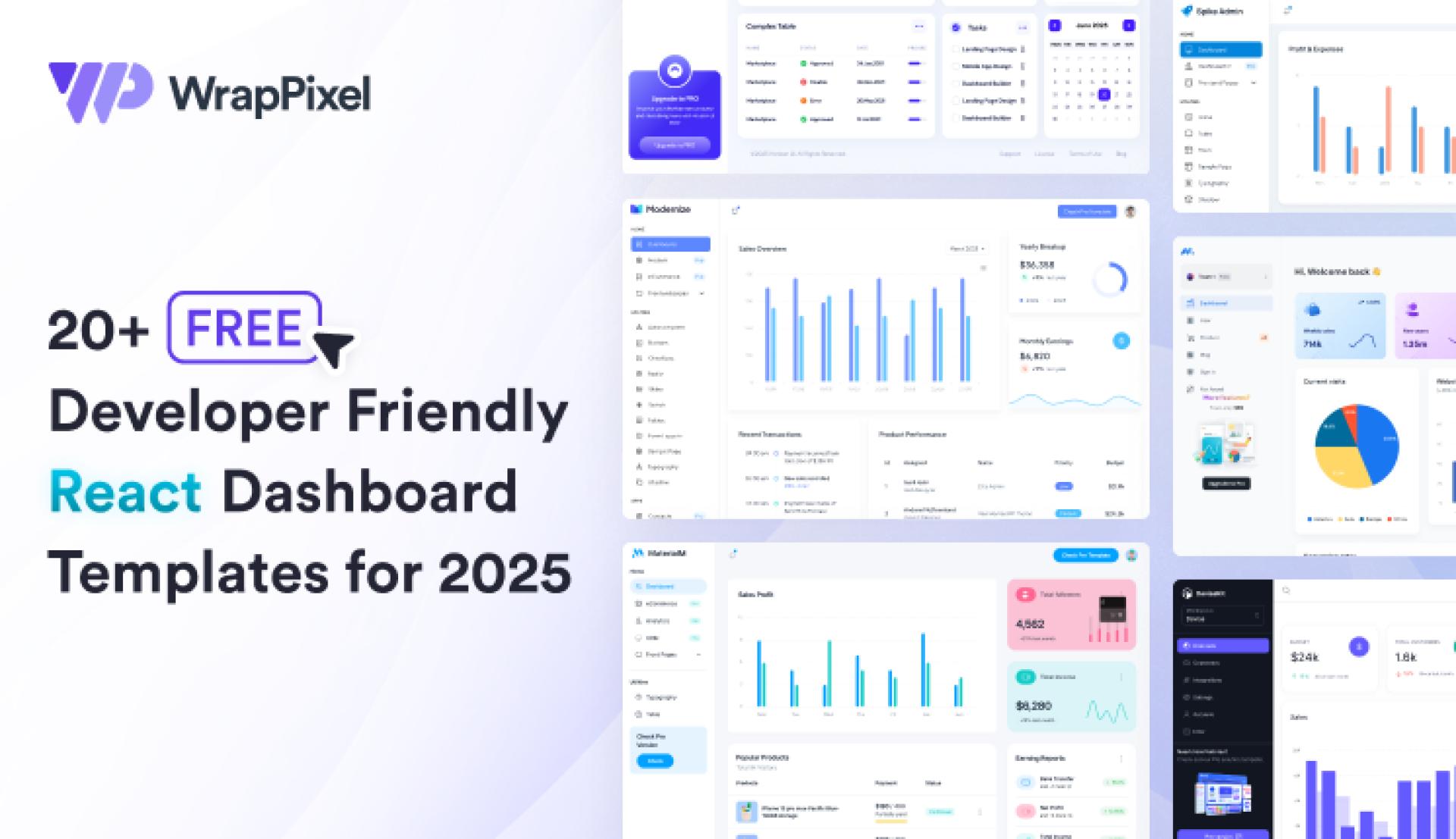 20+ Modern Free React Dashboard Templates for 2025