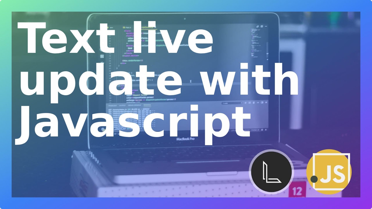 Text live update with Javascript