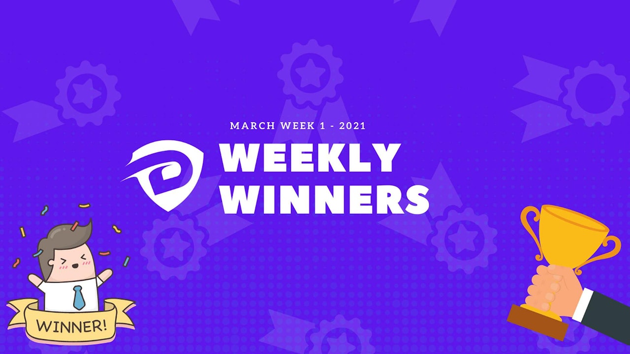 DevDojo Weekly Winners Week 1 March 2021