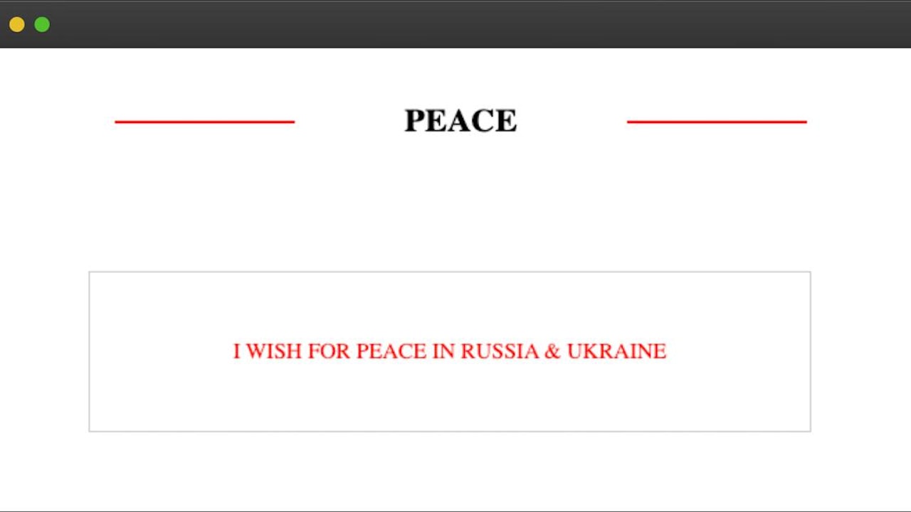 How to Add Horizontal Lines Before and After a Text in HTML