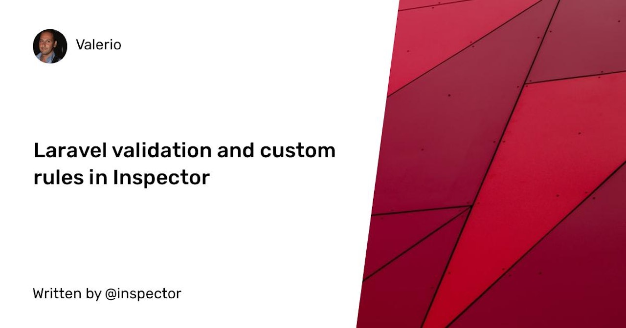 Laravel validation and custom rules in Inspector