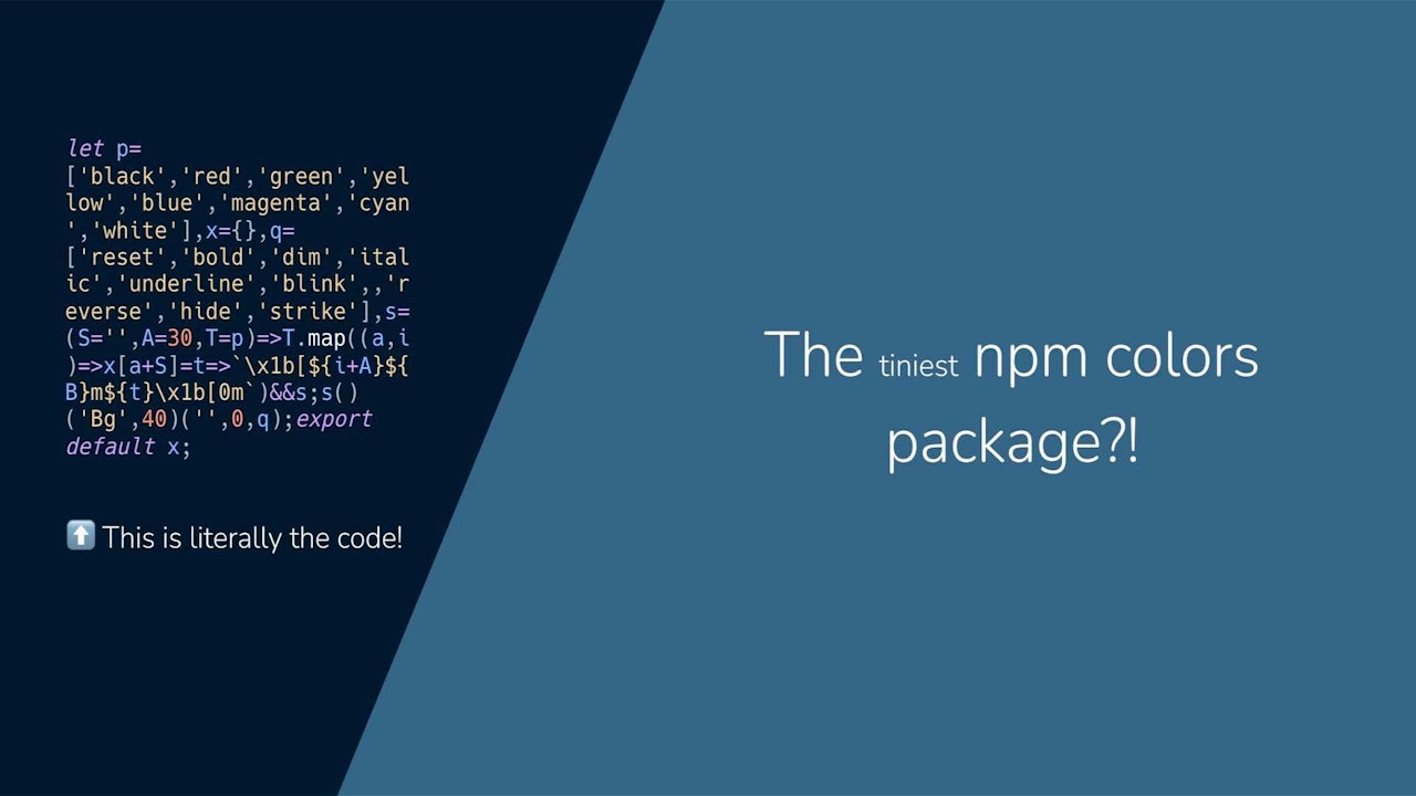 I made a Node.js colors library in 192 bytes minzipped (+ code explanation!)