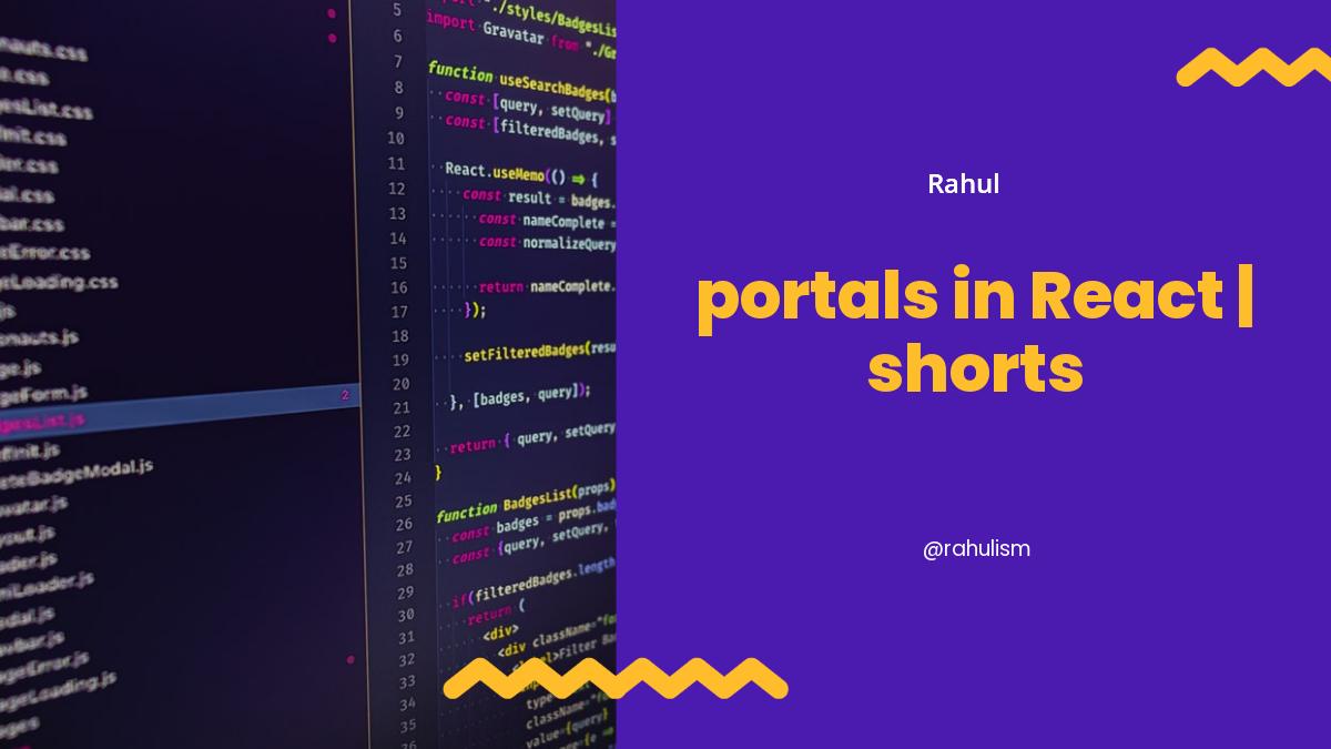 portals in React | shorts
