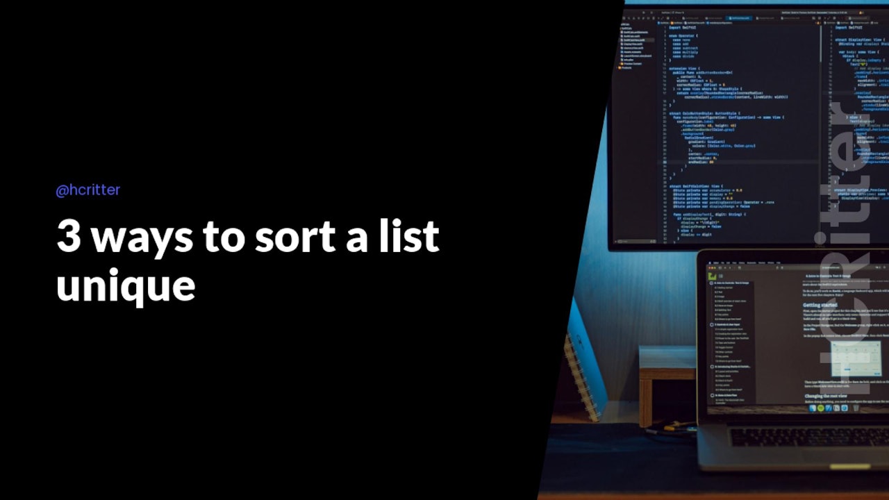 3 ways to sort a list unique