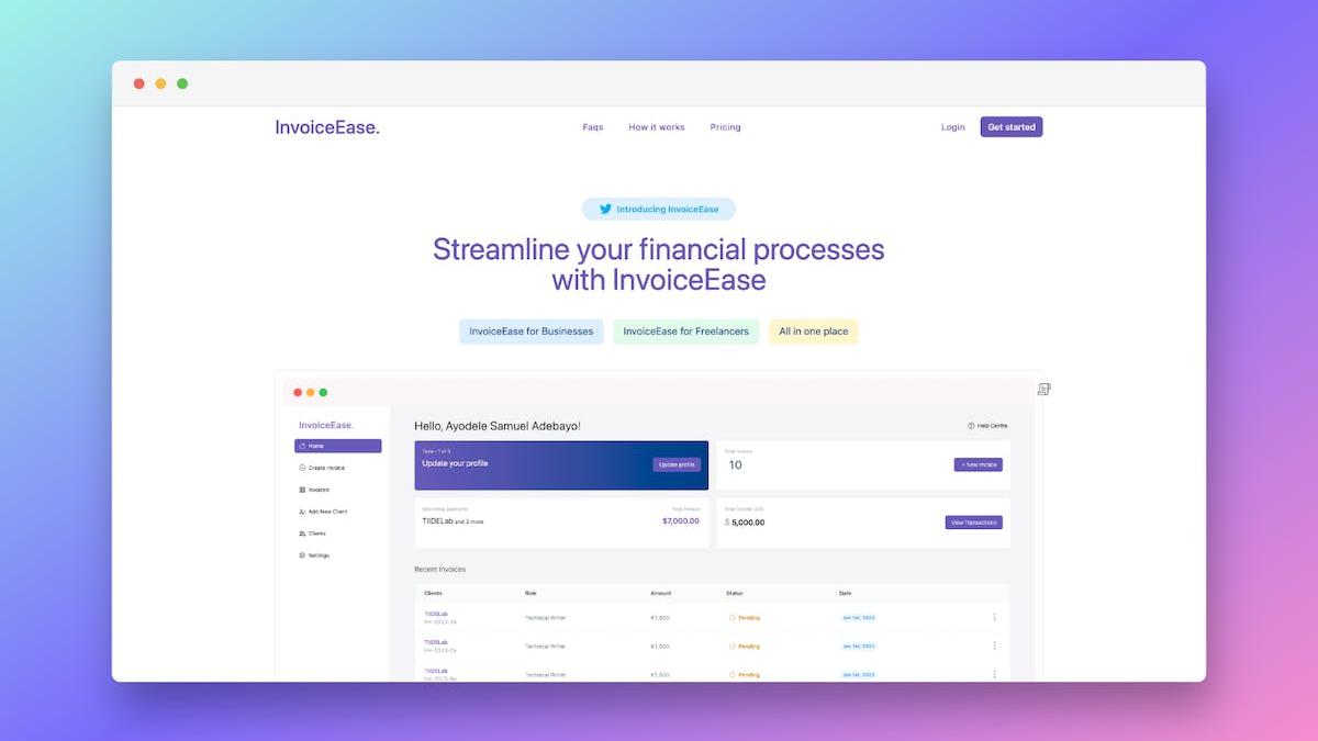 INTRODUCING InvoiceEase: The Simple Solution for Managing Invoices