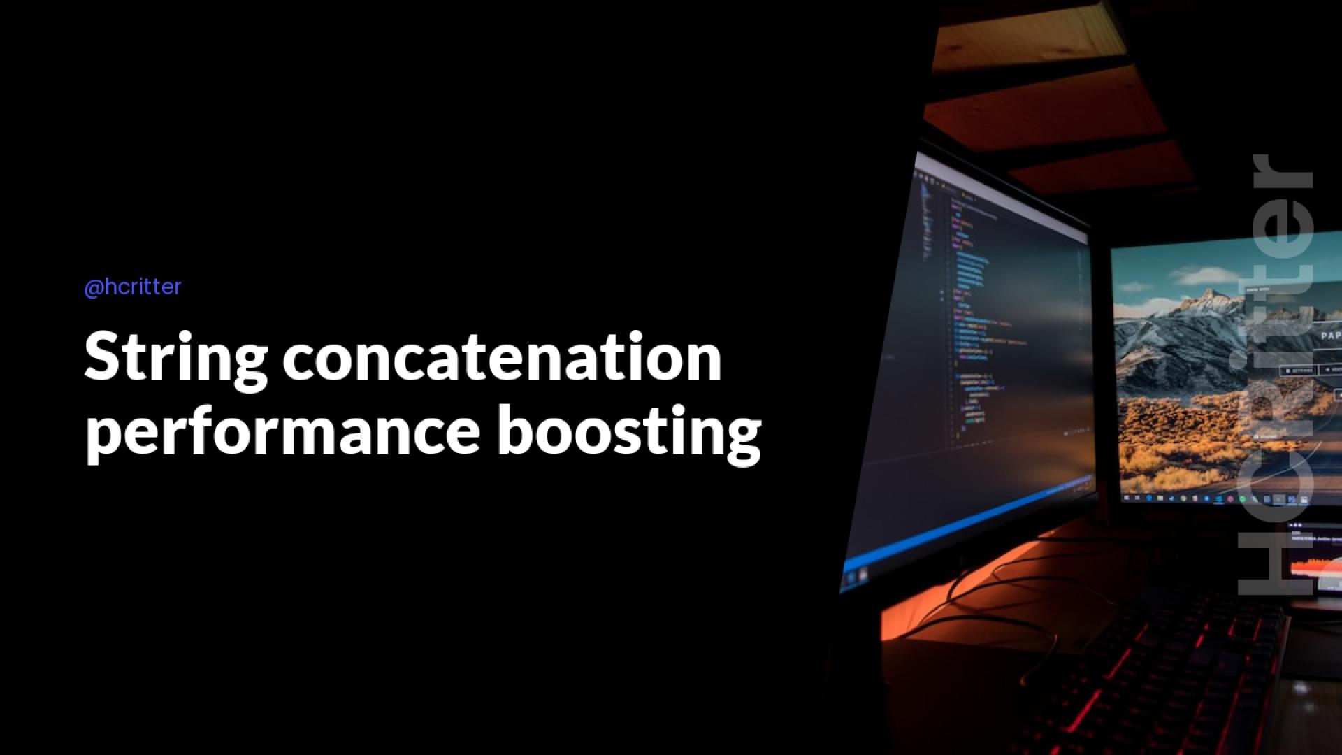 String concatenation performance boosting