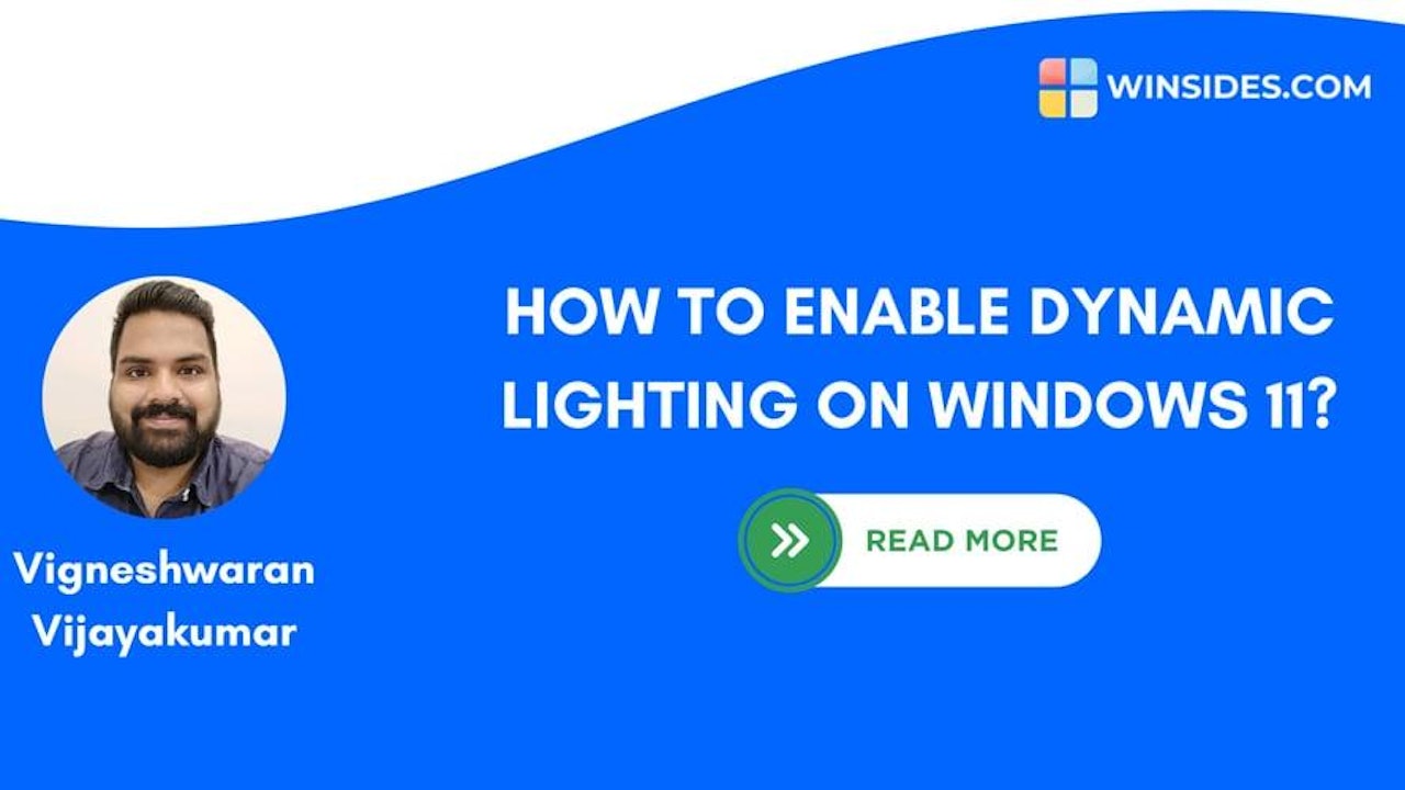How to Enable Dynamic Lighting on Windows 11?