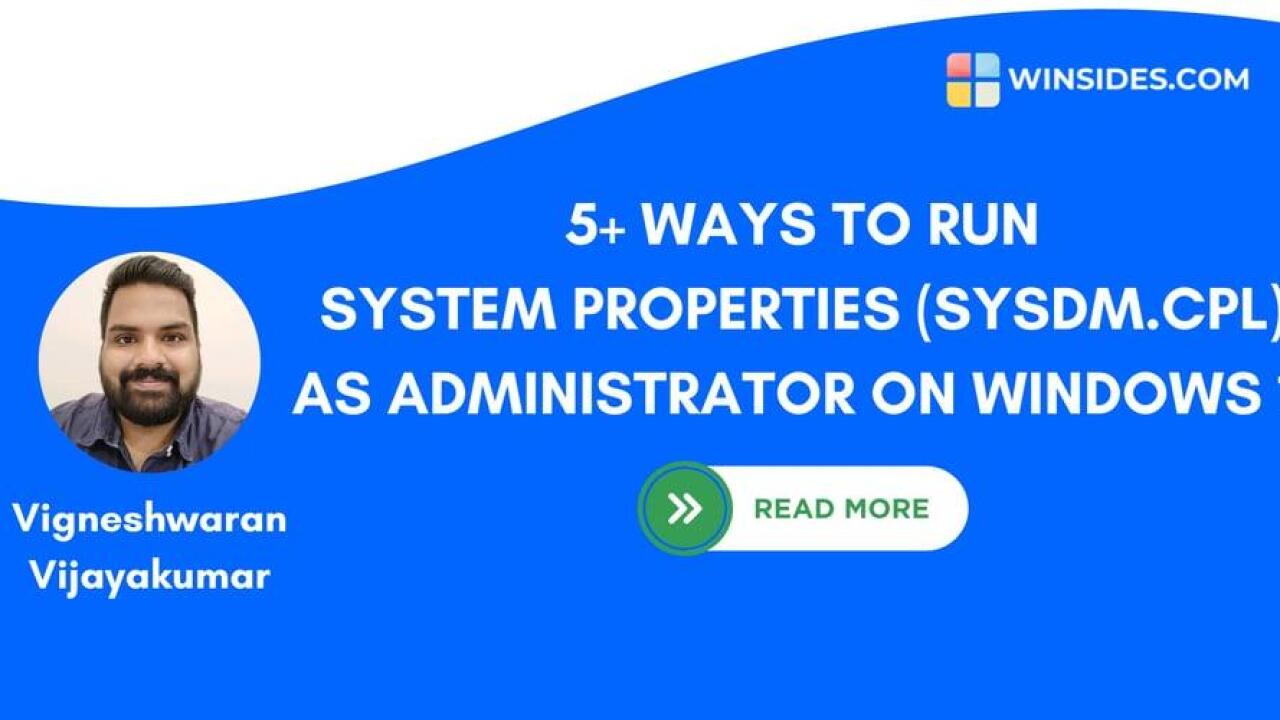 How to Run System Properties as Administrator on Windows 11? - DevDojo